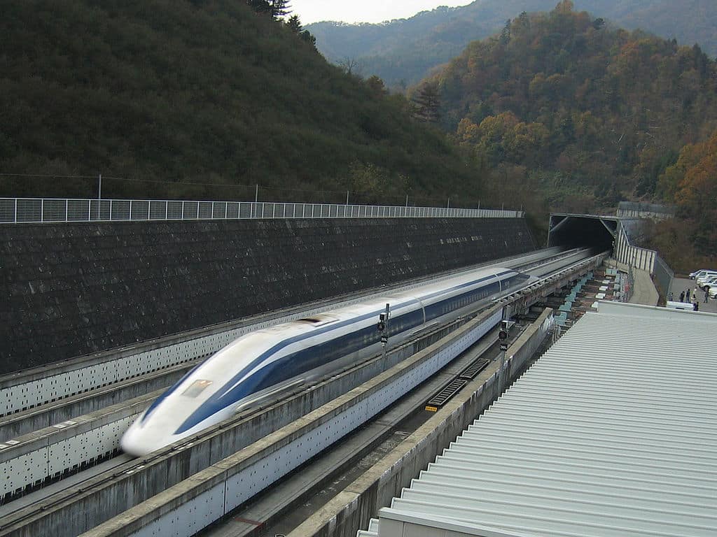 A Maglev Train in Japan